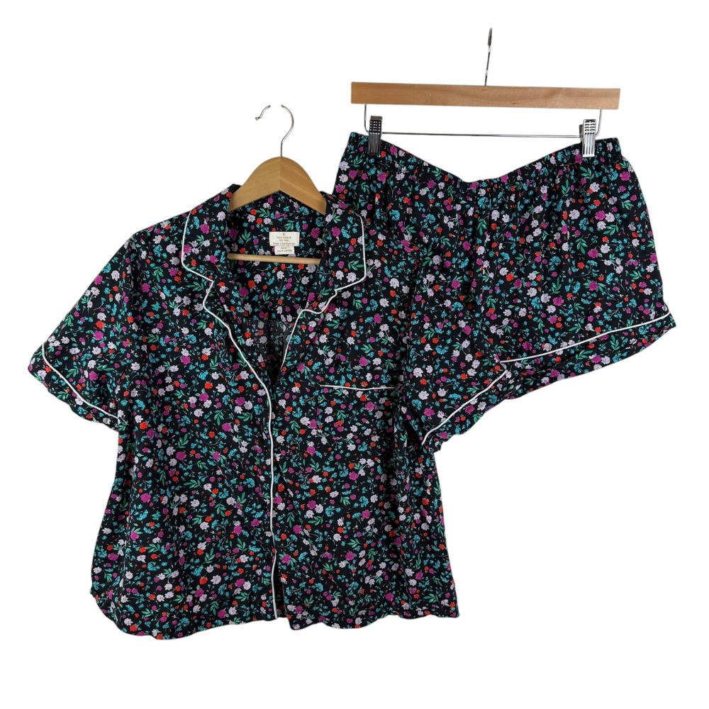 Kate Spade Floral Pajama Set Size XL Multicolor Lounge Comfy Preppy Colorful